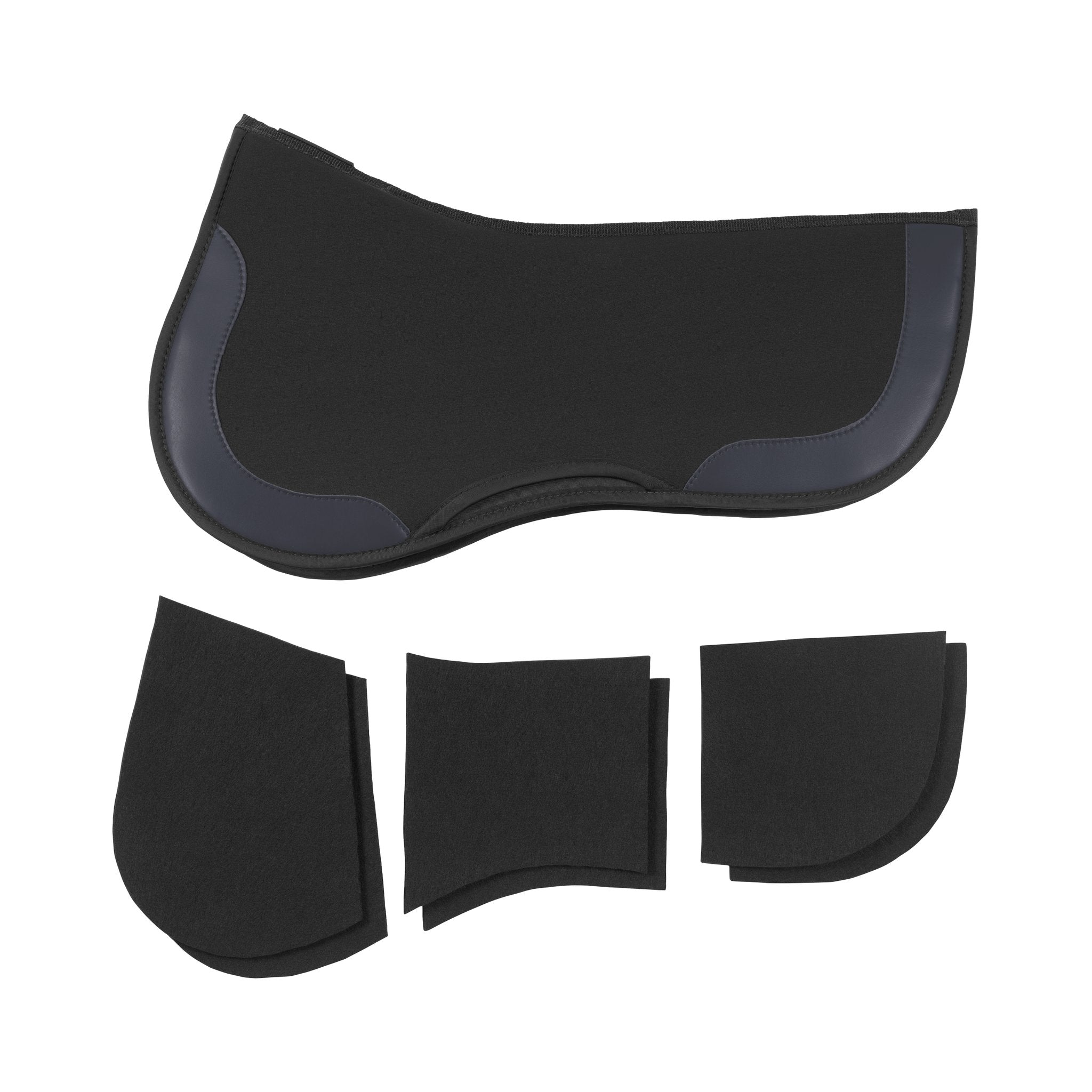 EquiFit Thin ImpacTeq Half Pad with Shims - Navy