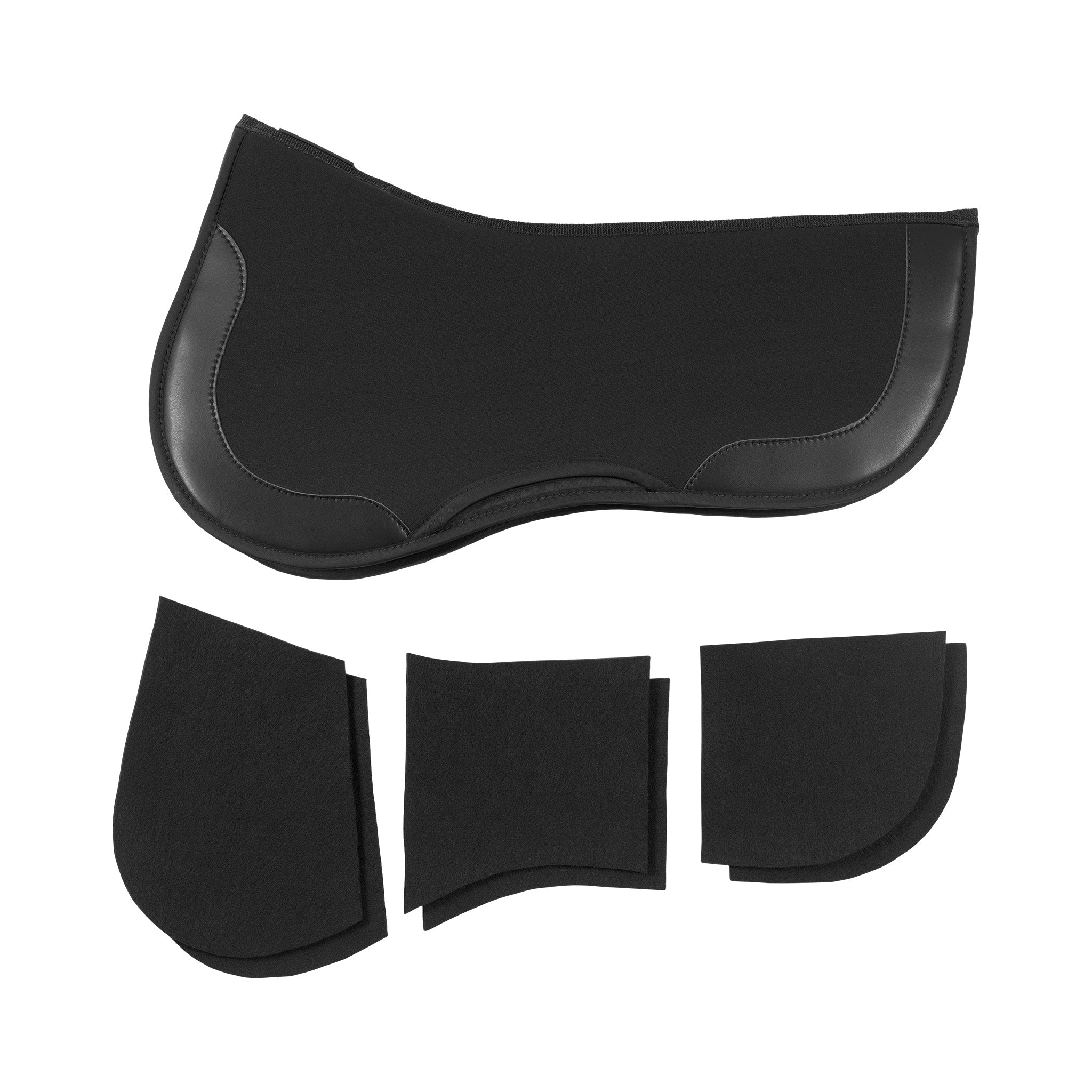EquiFit Thin ImpacTeq Half Pad with Shims - Black