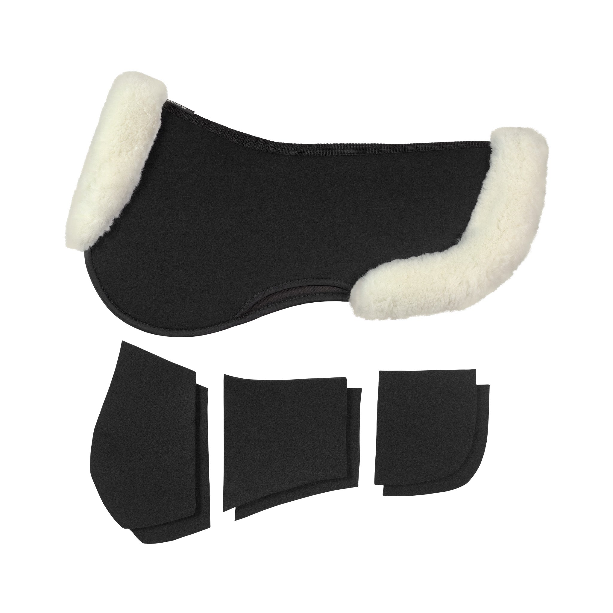 EquiFit UltraWool Thin ImpacTeq Half Pad with Shims - Natural UltraWool