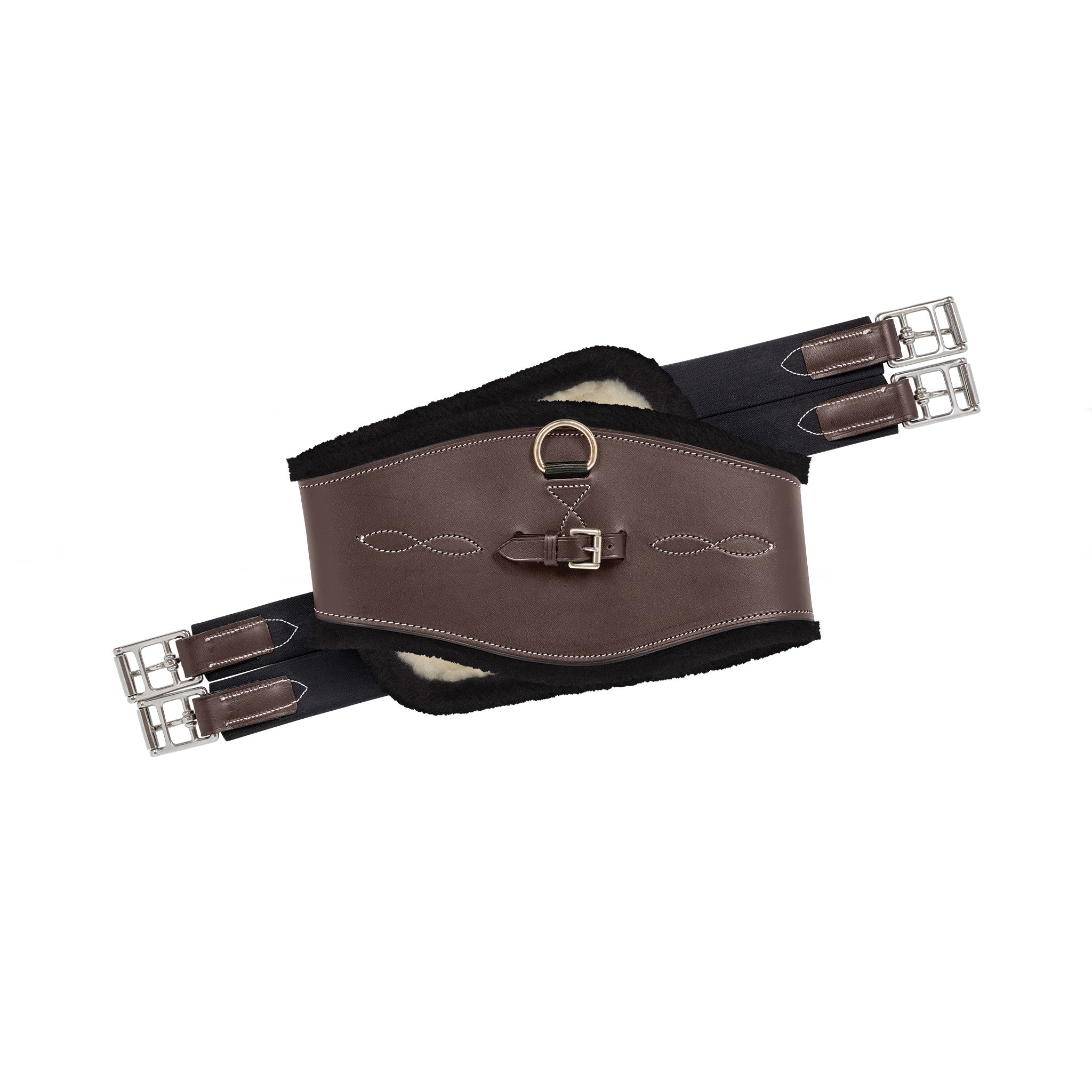 EquiFit Anatomical Jumper Girth, UltraWool Black liner, folded
