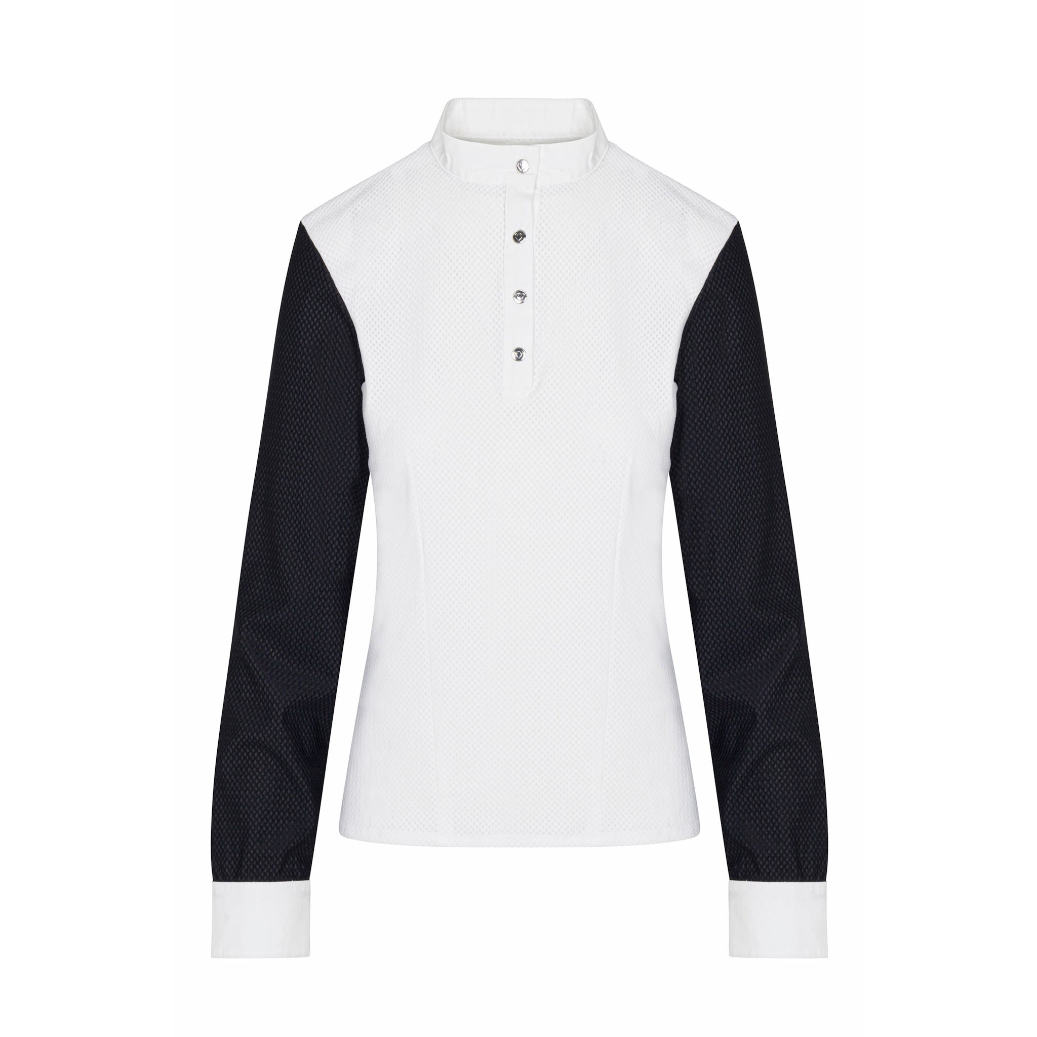 Allon's Jill Long Sleeve Show Shirt in Black and White