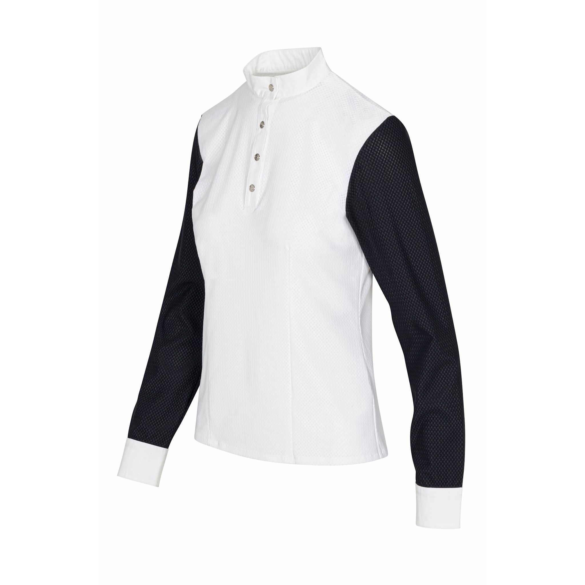 Allon's Jill Long Sleeve Show Shirt in Black and White