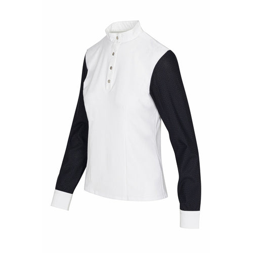 Allon's Jill Long Sleeve Show Shirt in Black and White