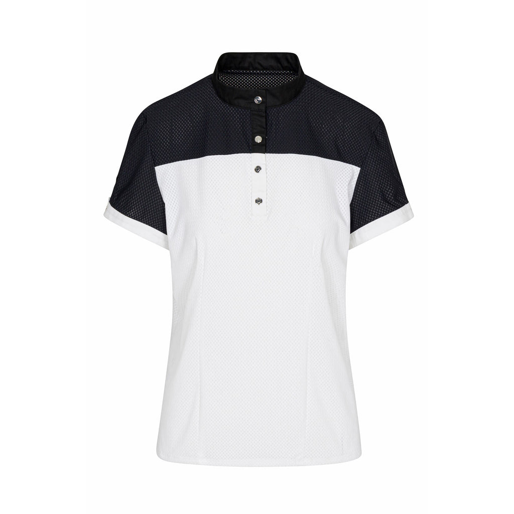 Allon's Jill Short Sleeve Show Shirt in Black and White