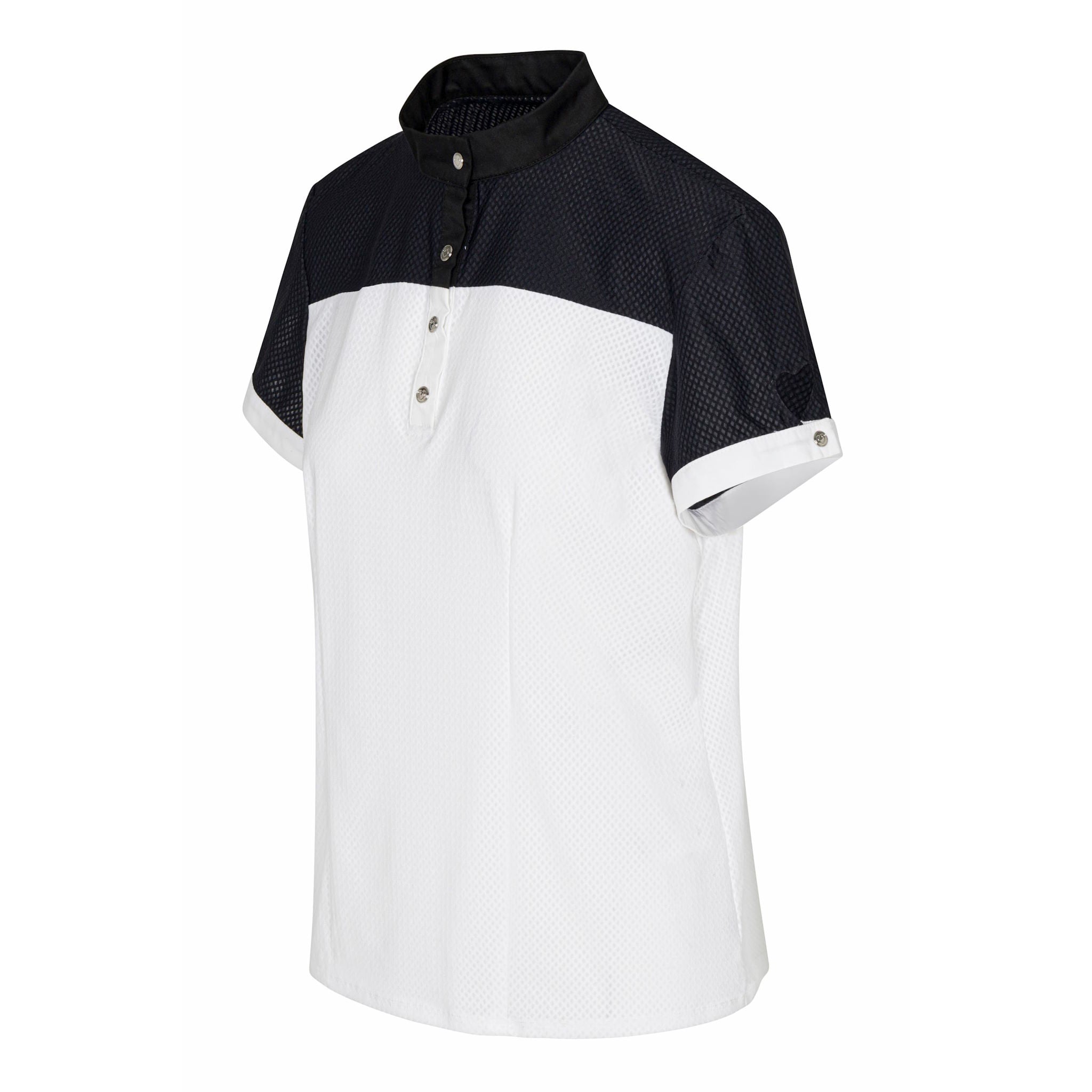 Allon's Jill Short Sleeve Show Shirt in Black and White