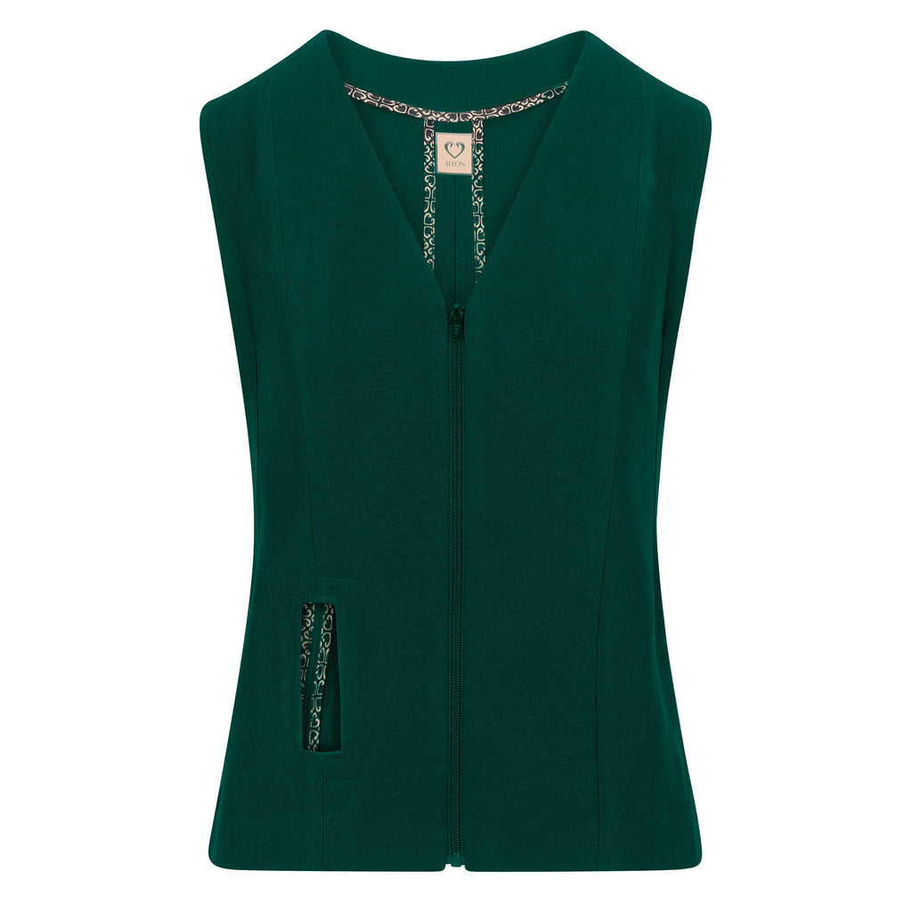 Allon's Laura Helite Safety Vest Cover in Hunter Green