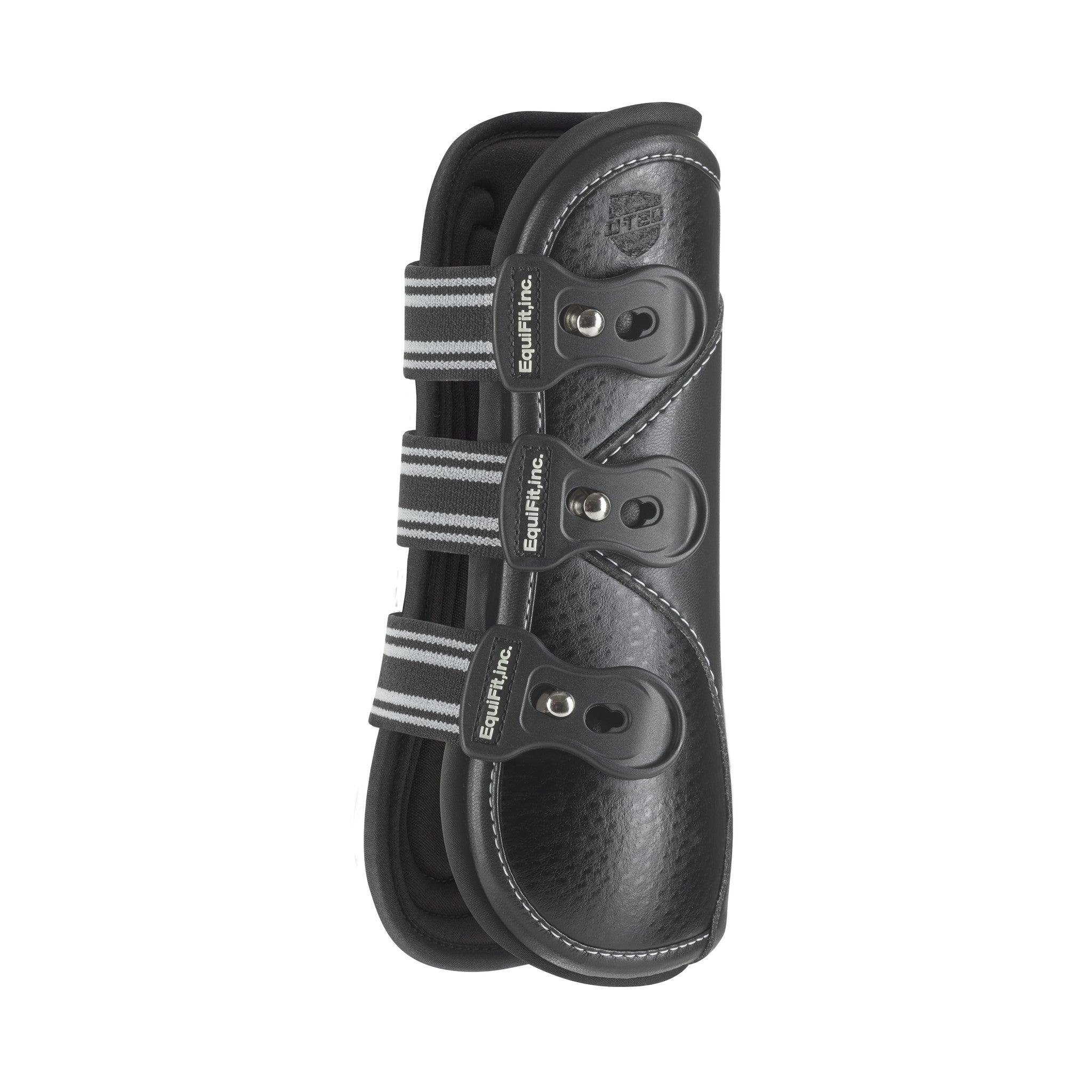EquiFit D-Teq Open Front Boot, Black Ostrich