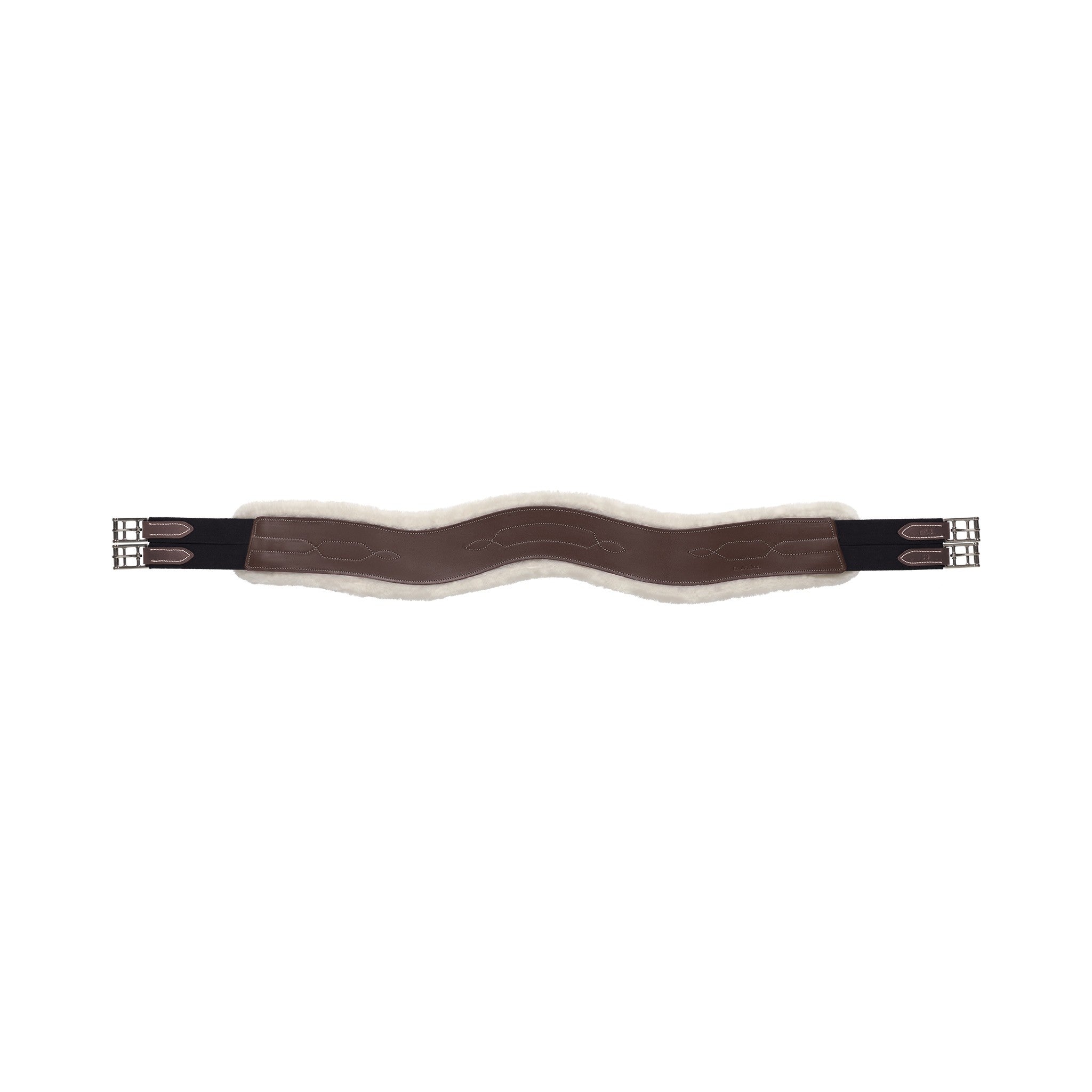 EquiFit Anatomical Hunter Girth, brown leather, outside