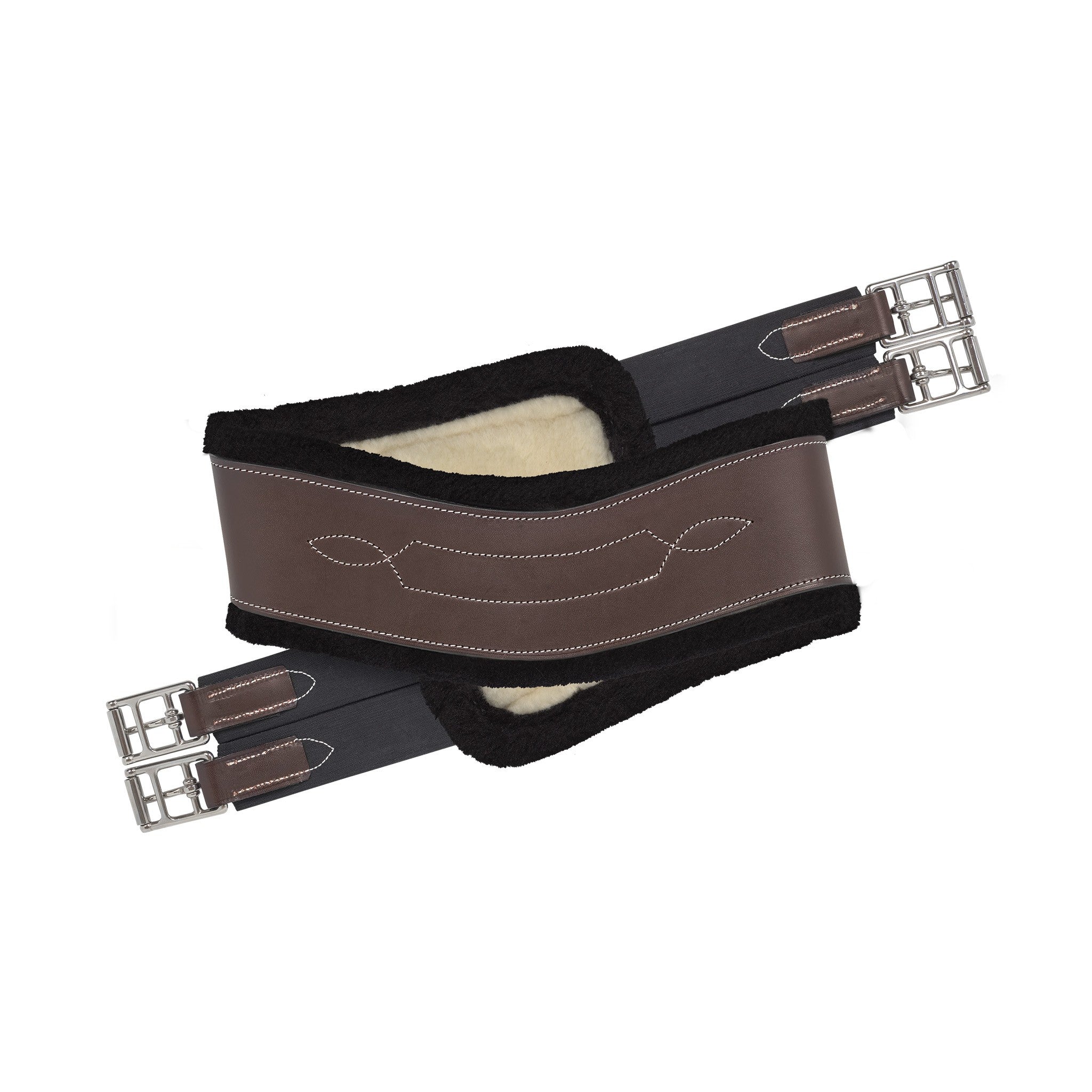 EquiFit Anatomical Hunter Girth, UltraWool Black liner, folded