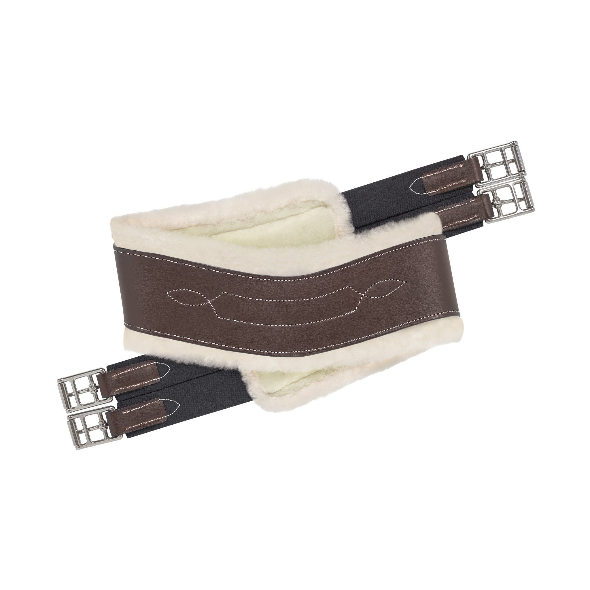 EquiFit Anatomical Hunter Girth, UltraWool Natural liner, folded