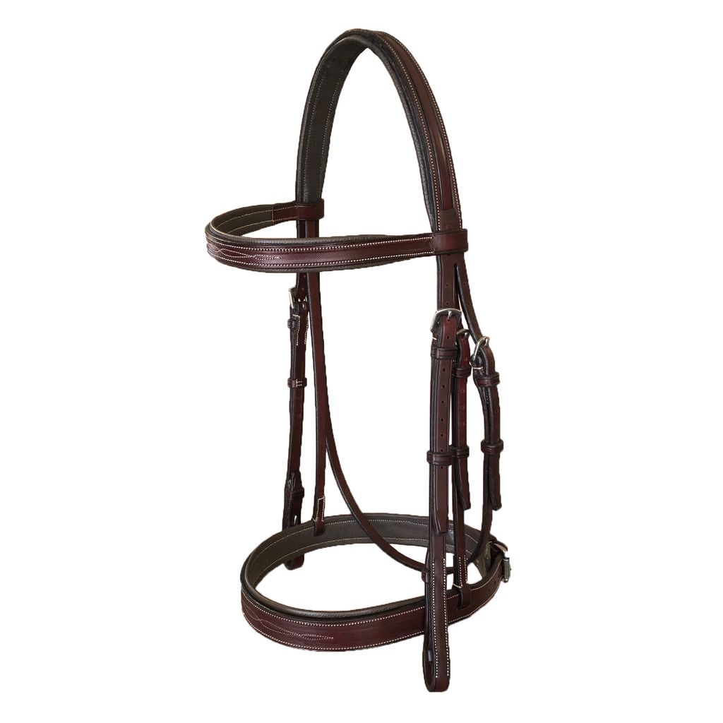 5/8" Fancy Stitched Bridle with Passthrough Noseband