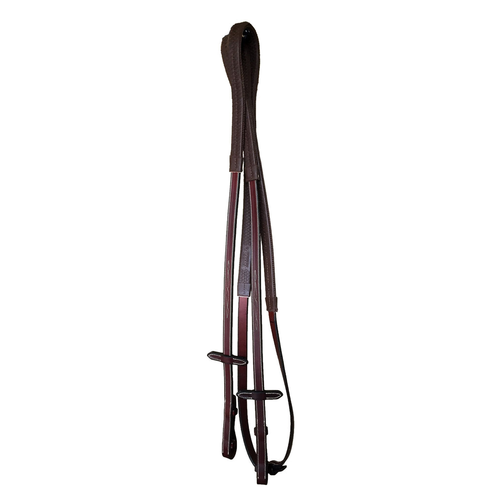 7/8" Fancy Stitched Rubber Grips Reins